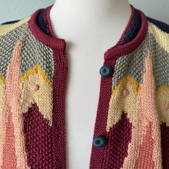 Peruvian Connection Vintage Button Up Cardigan Size Medium - Picture 2 of 9